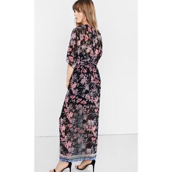 ✨ HP✨Floral Print Kimono Sleeve Maxi Dress✨ - Picture 3 of 7